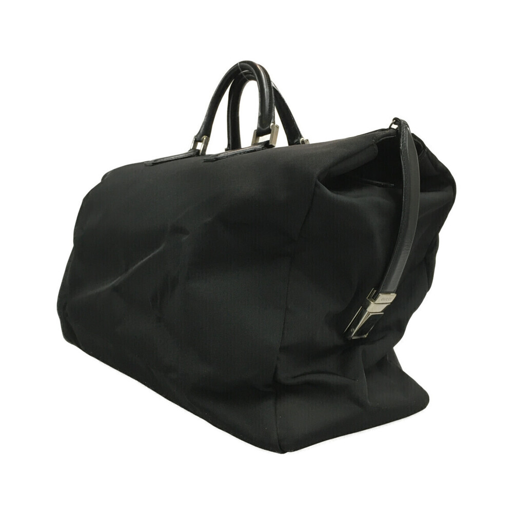 Gucci black travel weekender Black bag bamboo